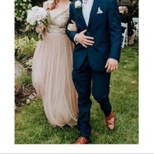 BHLDN Rose Gold Dress